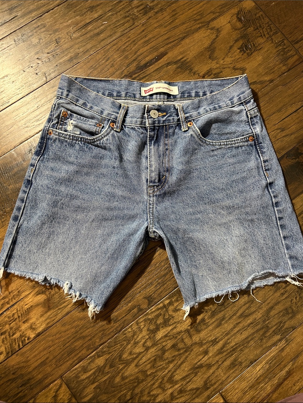 Levi's Distressed Light Blue Denim Cutoff Shorts - Women's